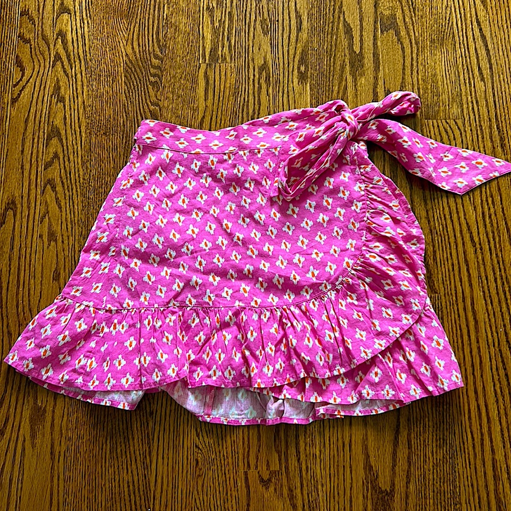Aerie Pink Wrap Mini Skirt